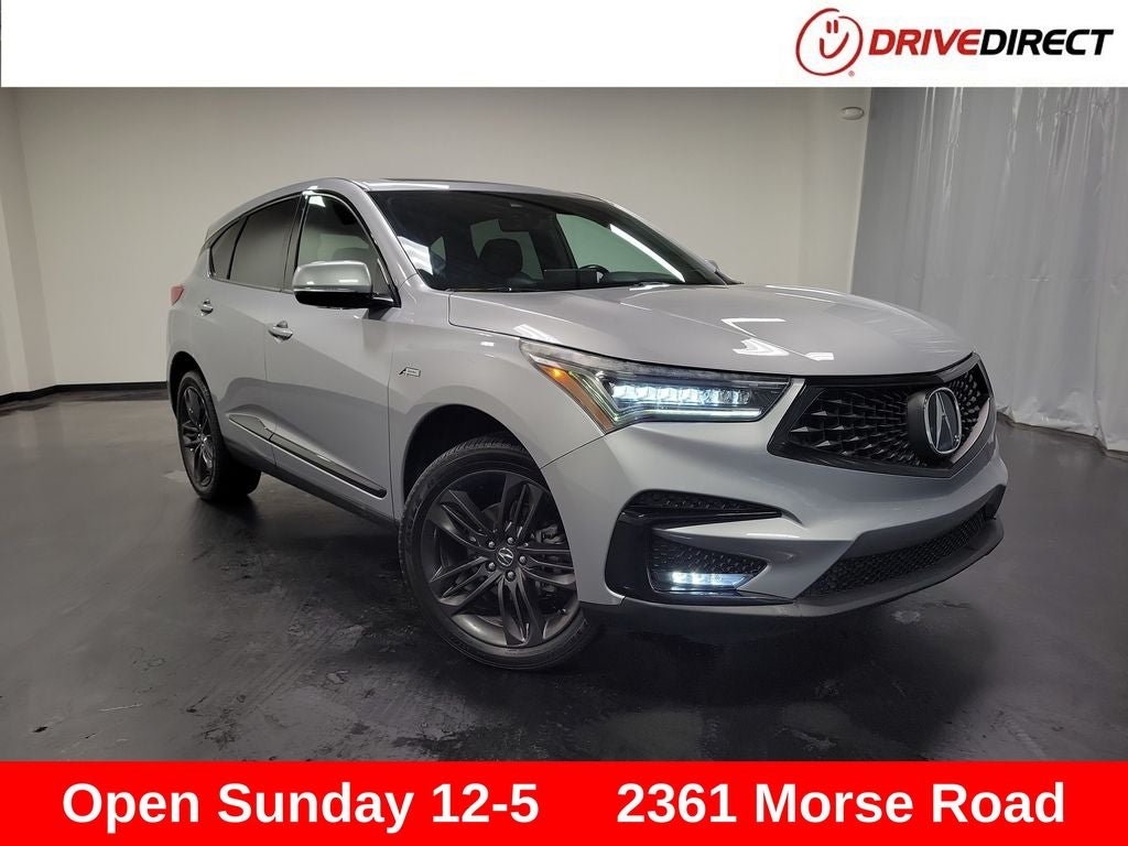 2020 Acura RDX A-Spec Package SH-AWD in Lunar Silver Metallic — front three-quarter view