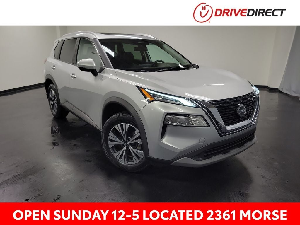 2022 Nissan Rogue SV in Brilliant Silver Metallic — front three-quarter view