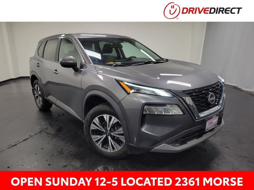 2023 Nissan Rogue SV in Gun Metallic — front three-quarter view
