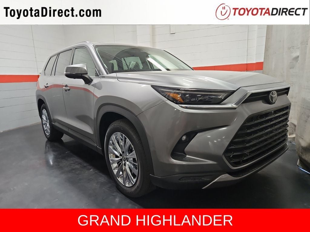 2026 Toyota Grand Highlander Platinum in Heavy Metal — front three-quarter view