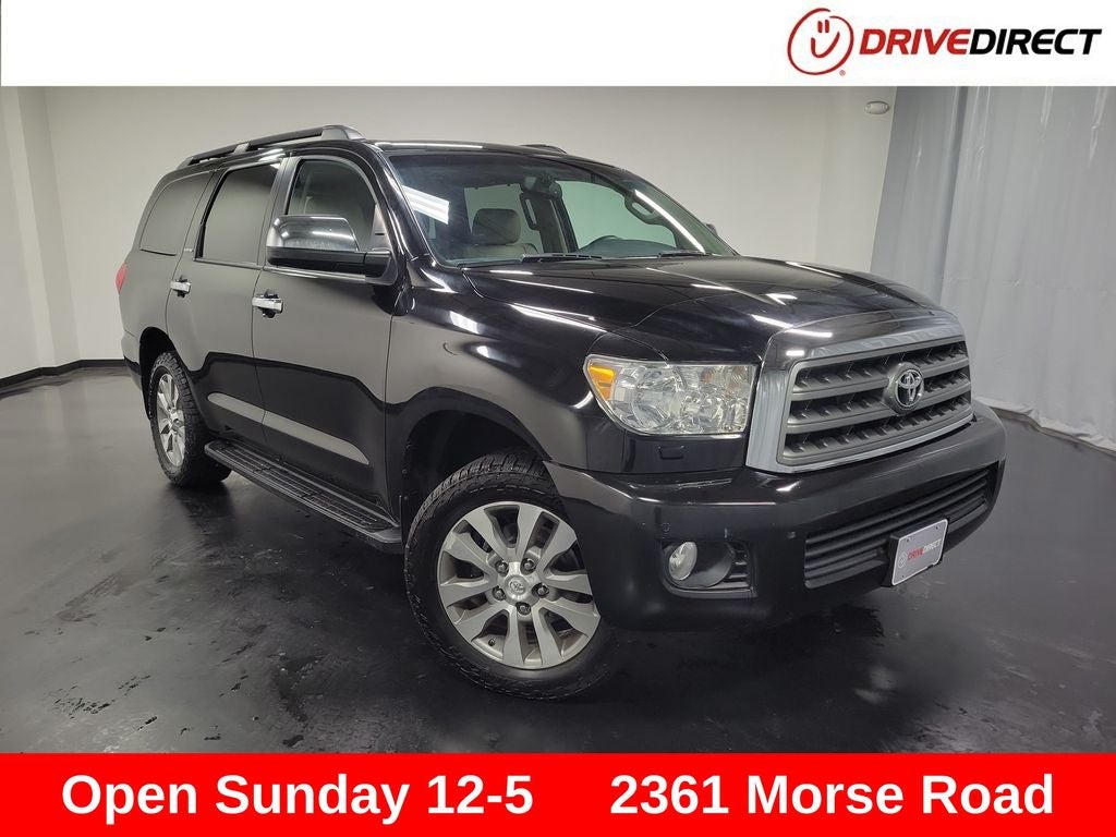 2016 Toyota Sequoia Limited in Black — front three-quarter view