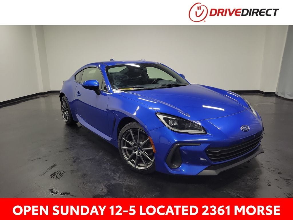 2022 Subaru BRZ Premium in Wr Blue Pearl — front three-quarter view
