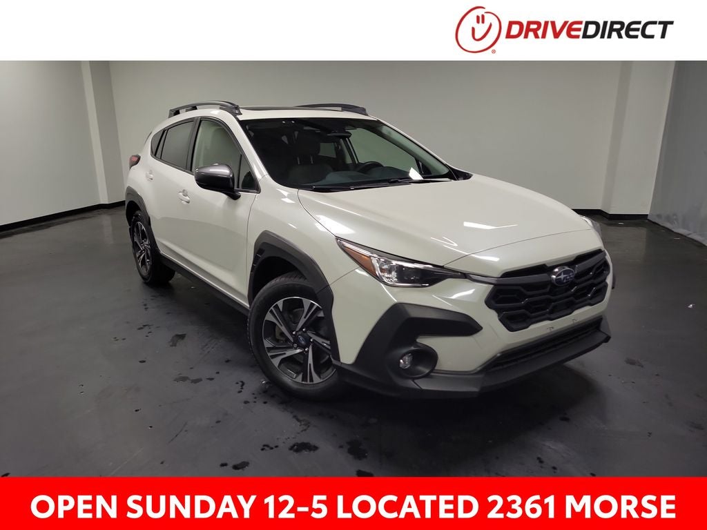 2024 Subaru Crosstrek Premium in Crystal White Pearl — front three-quarter view