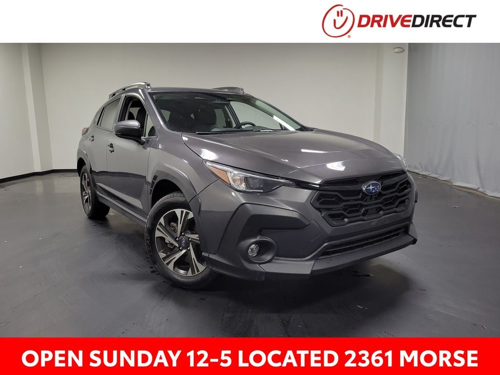 2025 Subaru Crosstrek Premium in Magnetite Gray Metallic/Crystal Black Silica — front three-quarter view