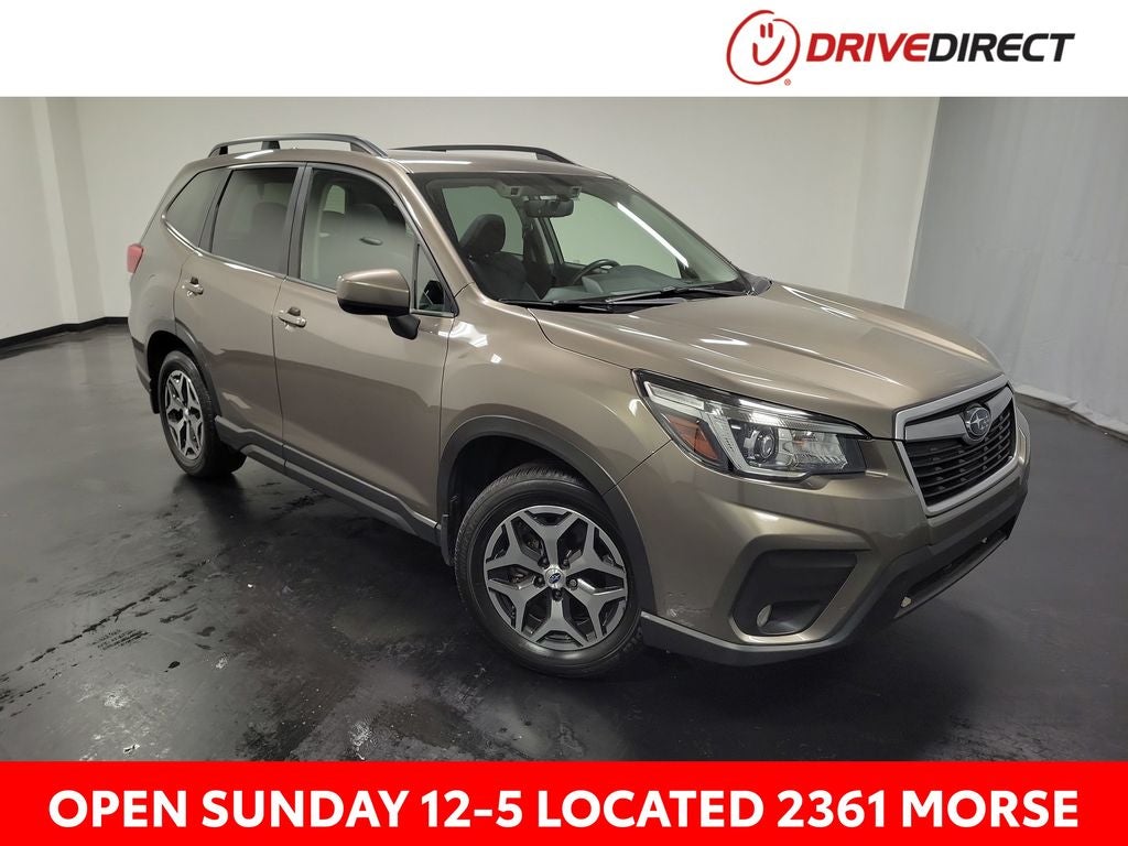 2019 Subaru Forester Premium in Sepia Bronze Metallic — front three-quarter view