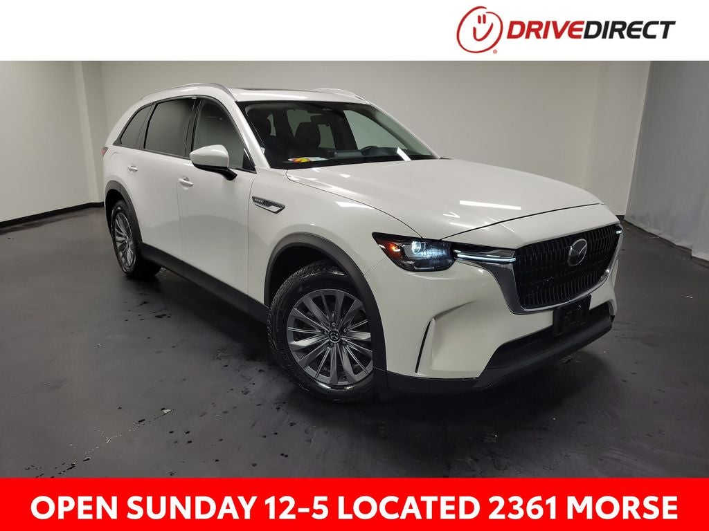 2024 Mazda Mazda CX-90 PHEV Preferred in Rhodium White Premium — front three-quarter view
