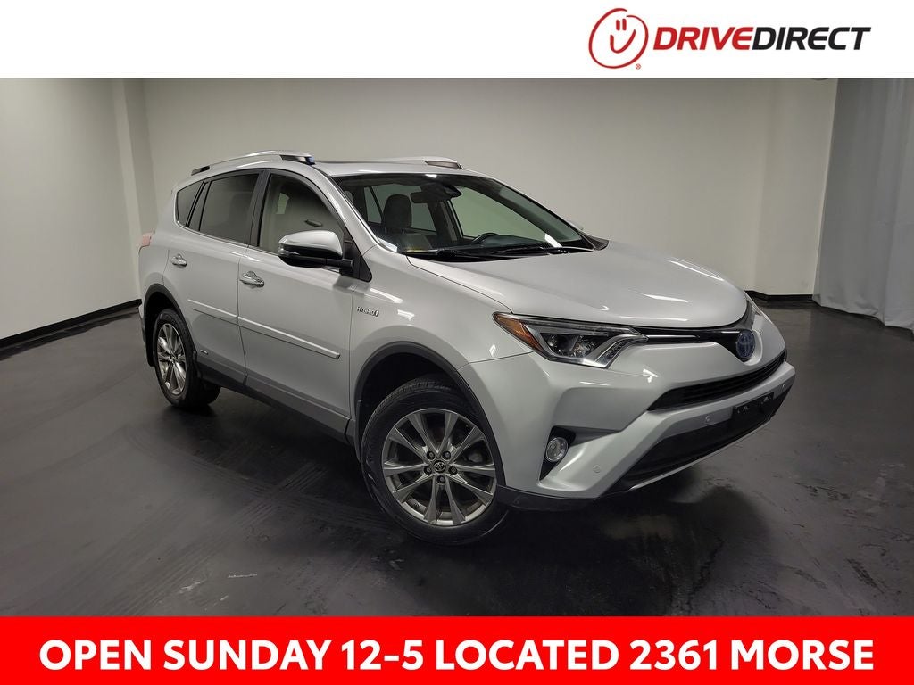2016 Toyota RAV4 Hybrid Limited in Classic Silver Metallic — front three-quarter view