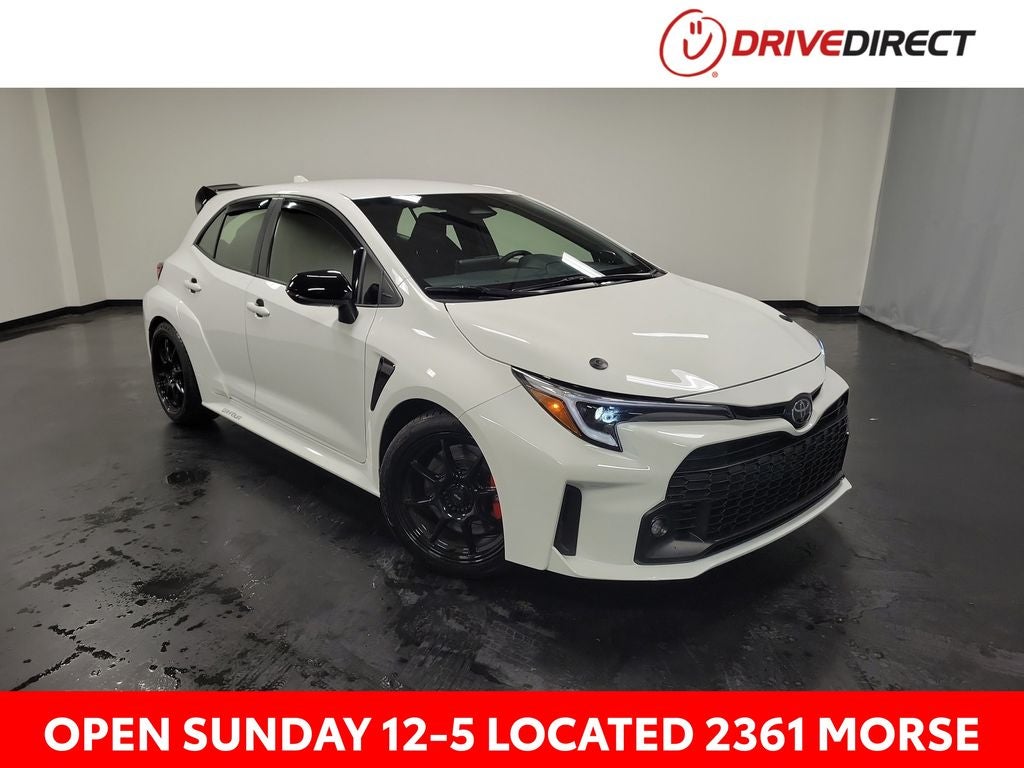 2023 Toyota GR Corolla Core in Ice — front three-quarter view