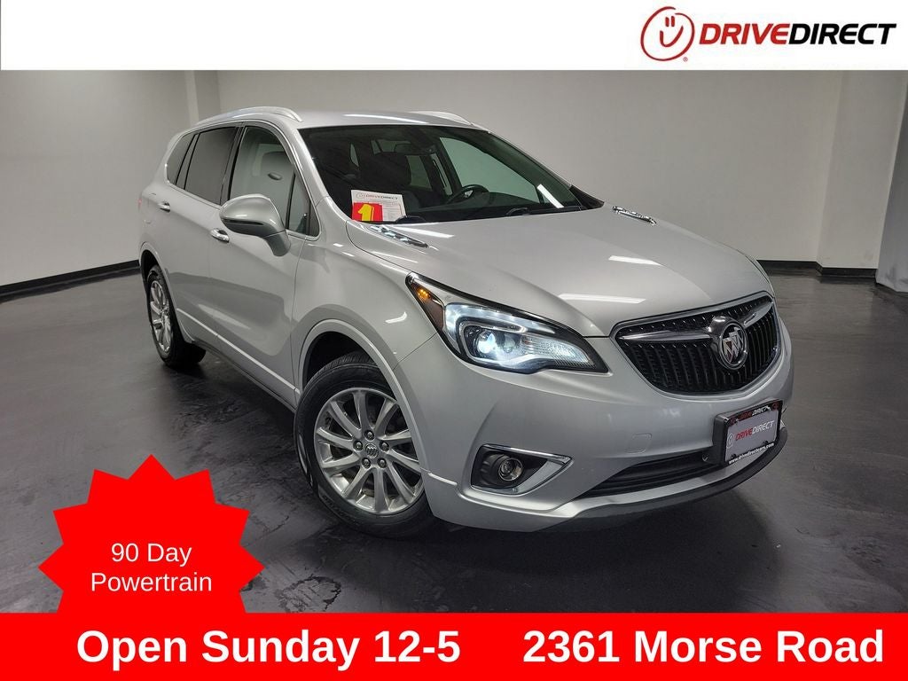 2019 Buick Envision Essence in Galaxy Silver Metallic — front three-quarter view