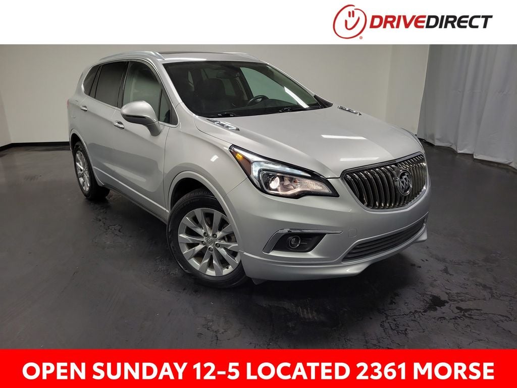 2017 Buick Envision Essence in Galaxy Silver Metallic — front three-quarter view