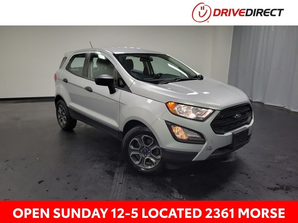 2021 Ford EcoSport S in Silver Metallic — front three-quarter view