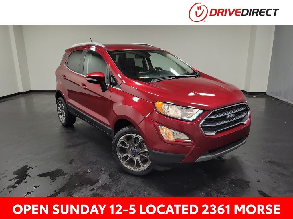 2022 Ford EcoSport Titanium in Ruby Red Metallic — front three-quarter view