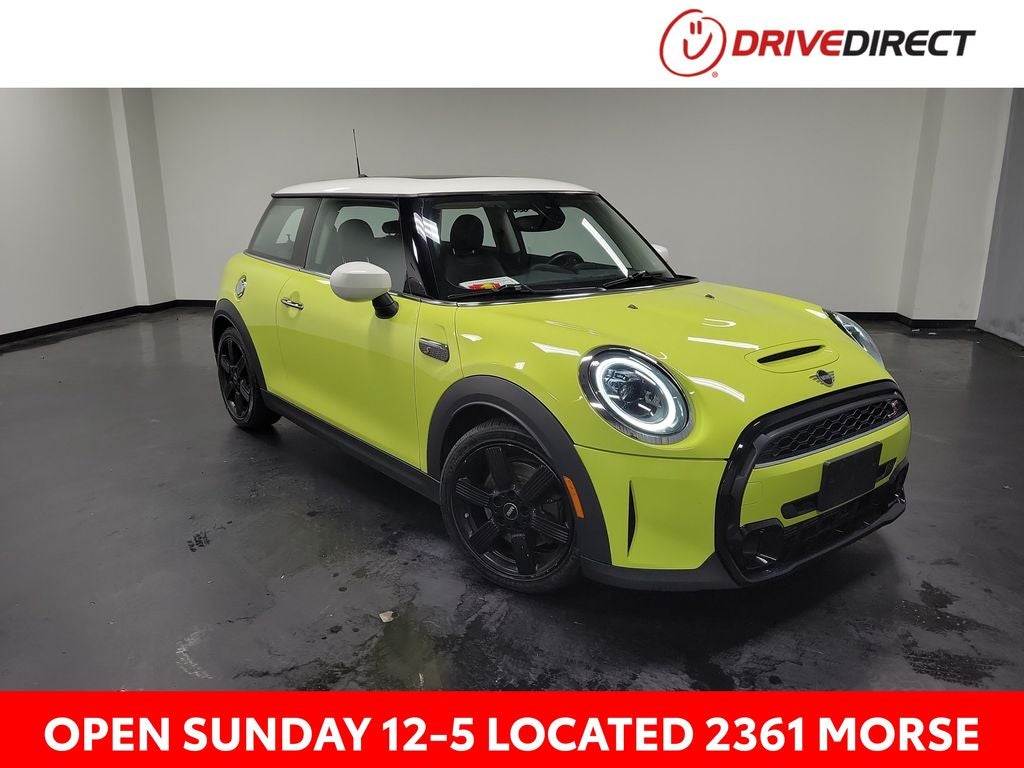 2023 MINI Cooper S Base in Yellow — front three-quarter view