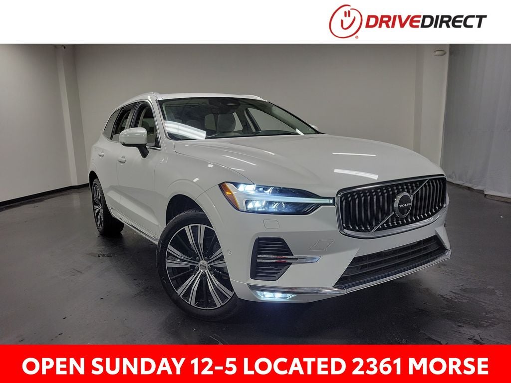 2022 Volvo XC60 B5 Inscription in Crystal White — front three-quarter view